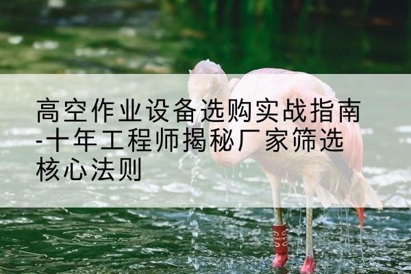 海伦剪叉式升降机厂家-高空作业设备选购实战指南-十年工程师揭秘厂家筛选核心法则