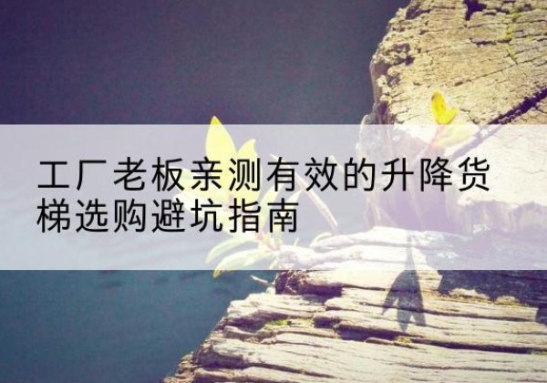 海伦升降货梯怎么选-工厂老板亲测有效的升降货梯选购避坑指南